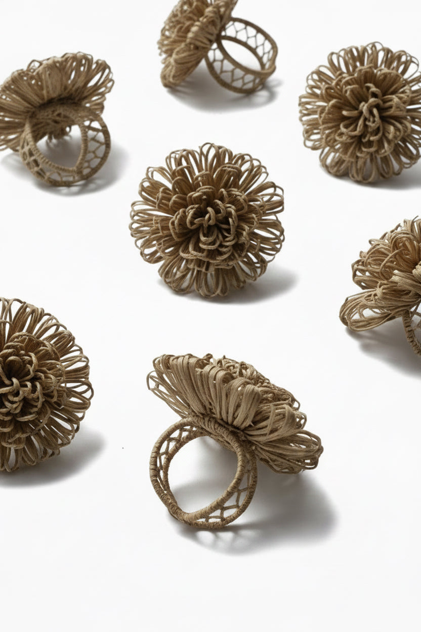 Cordillera Pompom Napkin Ring - Sets