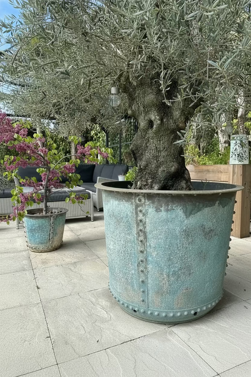The Riveted Garden Planter